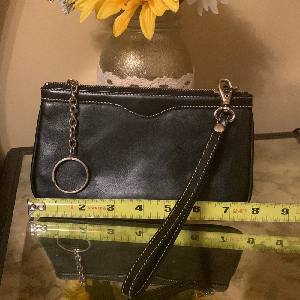 Leather wristlet